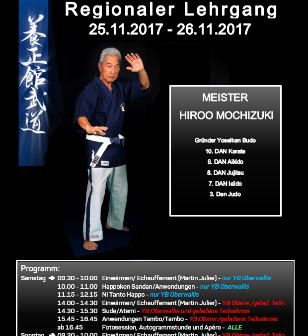 Regionaler Lehrgang mit Meister Hiroo Mochizuki